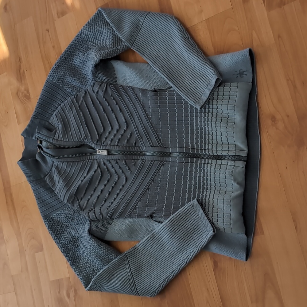 Smartwool Intraknit Merino Insulated Jacket Pewter Blue S - Picture 10 of 14